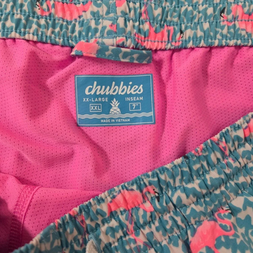 Chubbies Mens XXL Flamingo Swim Trunks Shorts 7